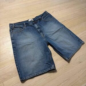 Signature by Levi Strauss Mens Denim Shorts Blue Medium Wash Size 38 100% Cotton